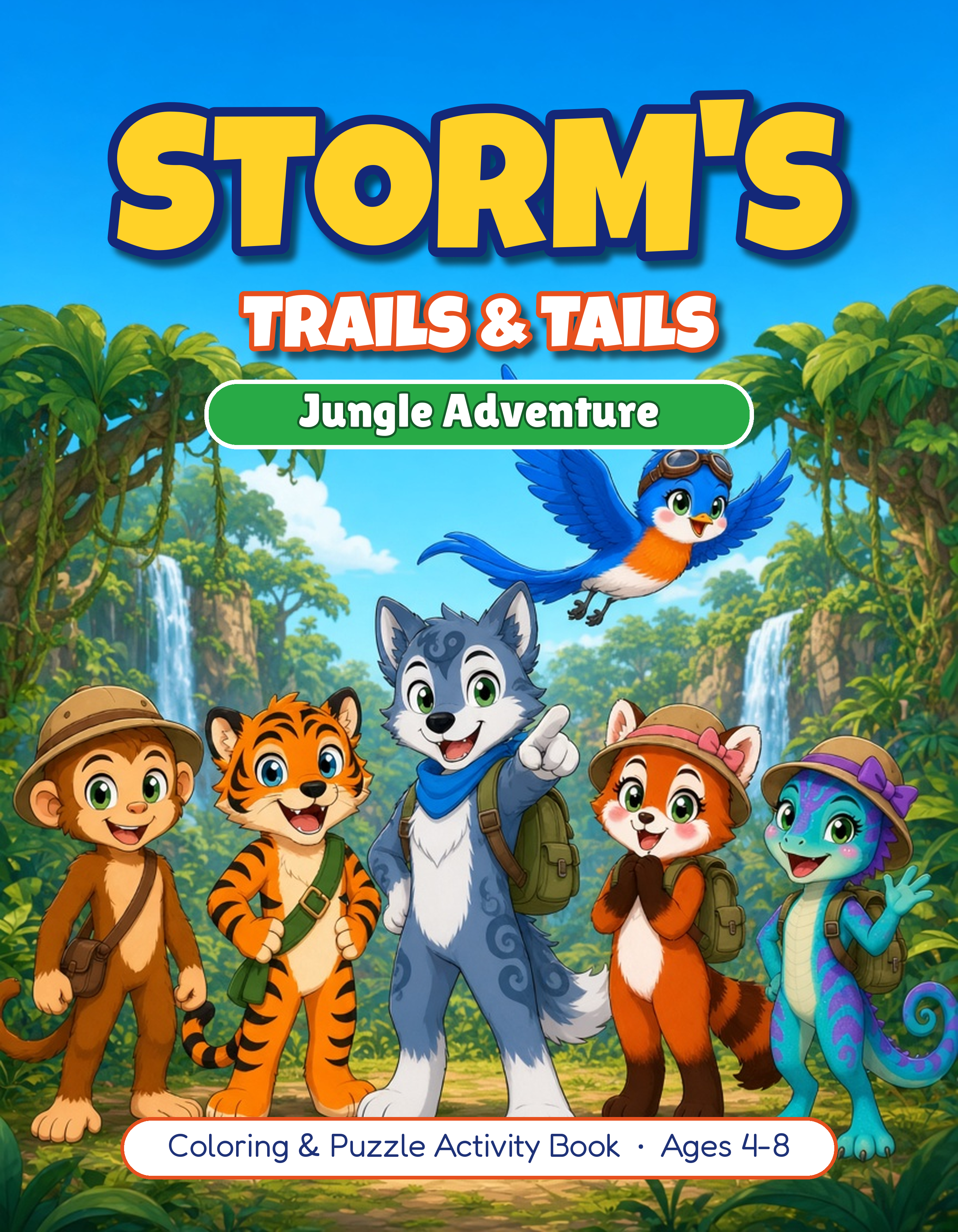 Book 1 cover: Storm's Trails & Tails, Jungle Adventure